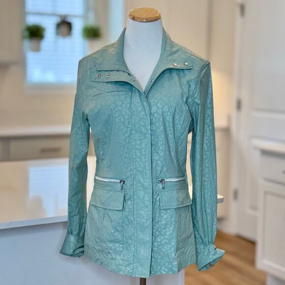 Anatomie | Kenya Embossed Jacket in Cheetah Sage - Picture 6 of 11